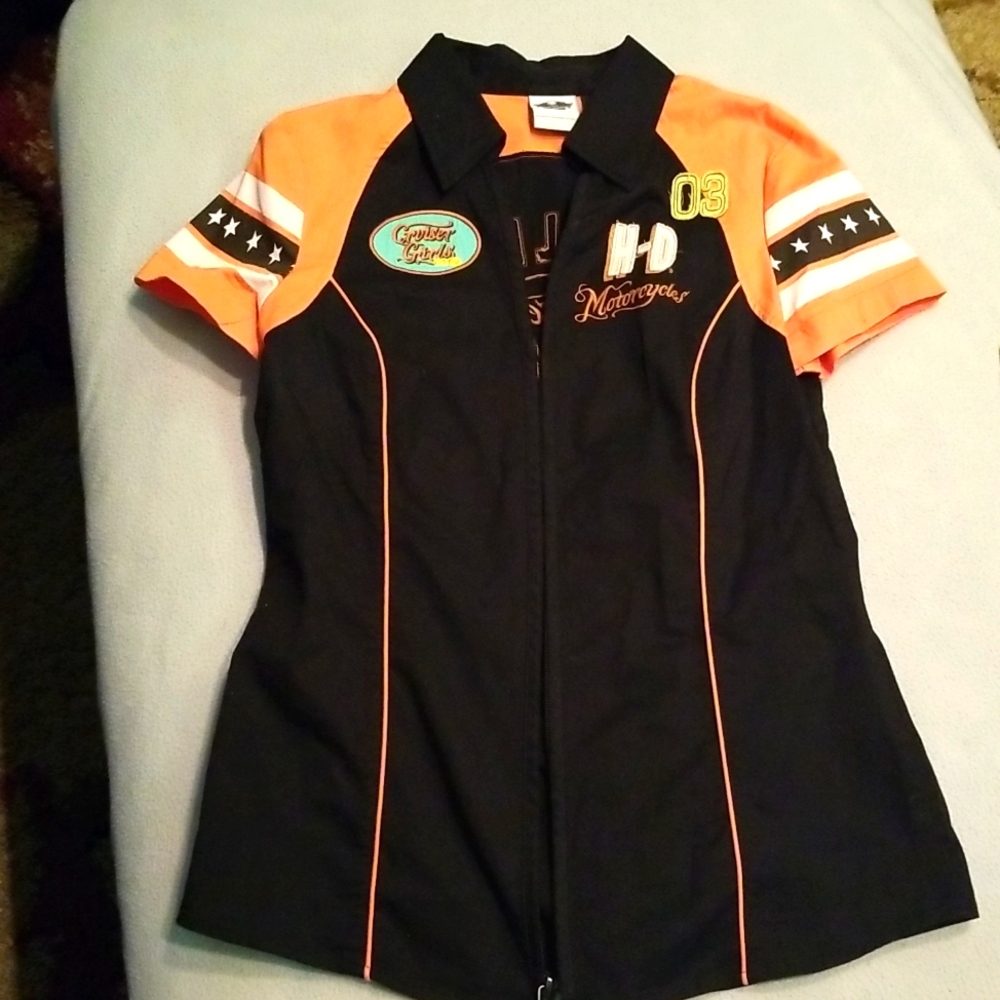 Harley DAVIDSON'S women's zipup blouse